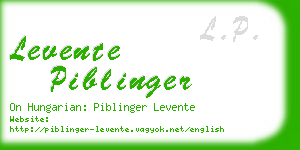 levente piblinger business card